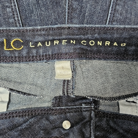Lauren Conrad Dark Wash Blue Denim Jean 84% Cotton 14% Polyester 2% Spandex Sz 8 - Picture 5 of 6